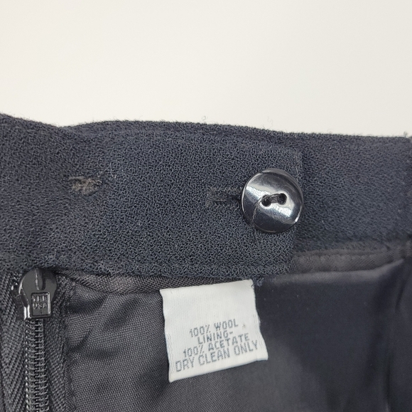 Talbots Black Skirt 100% Pure New Wool Size 12 - Picture 6 of 12